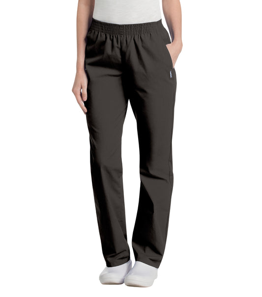 Women's 2-Pocket High-Rise Elastic Waist Straight Leg Scrub Pant