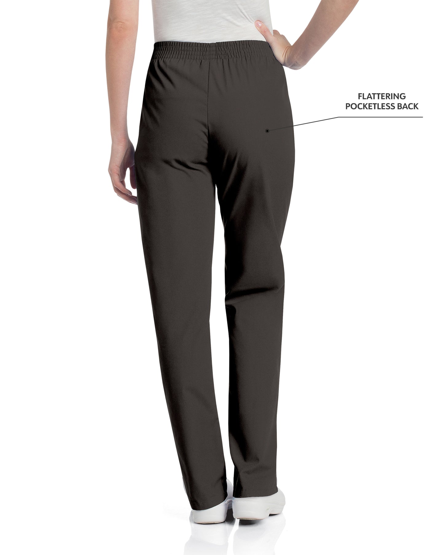 Women's 2-Pocket High-Rise Elastic Waist Straight Leg Scrub Pant