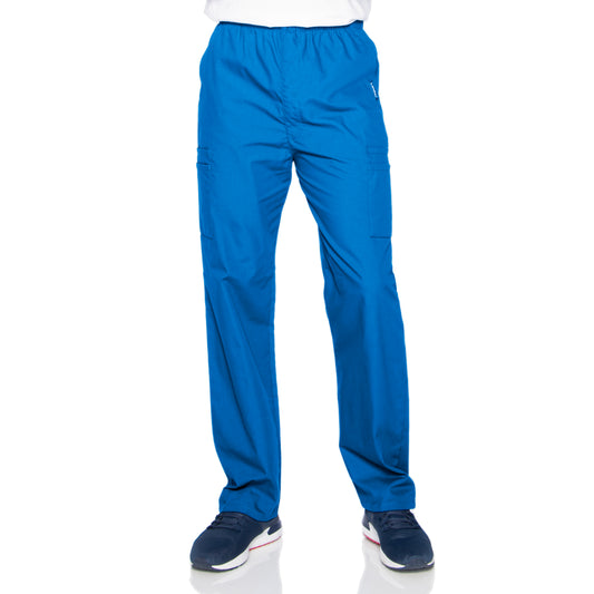 Men's 7-Pocket High-Rise Elastic Waist Cargo Scrub Pant