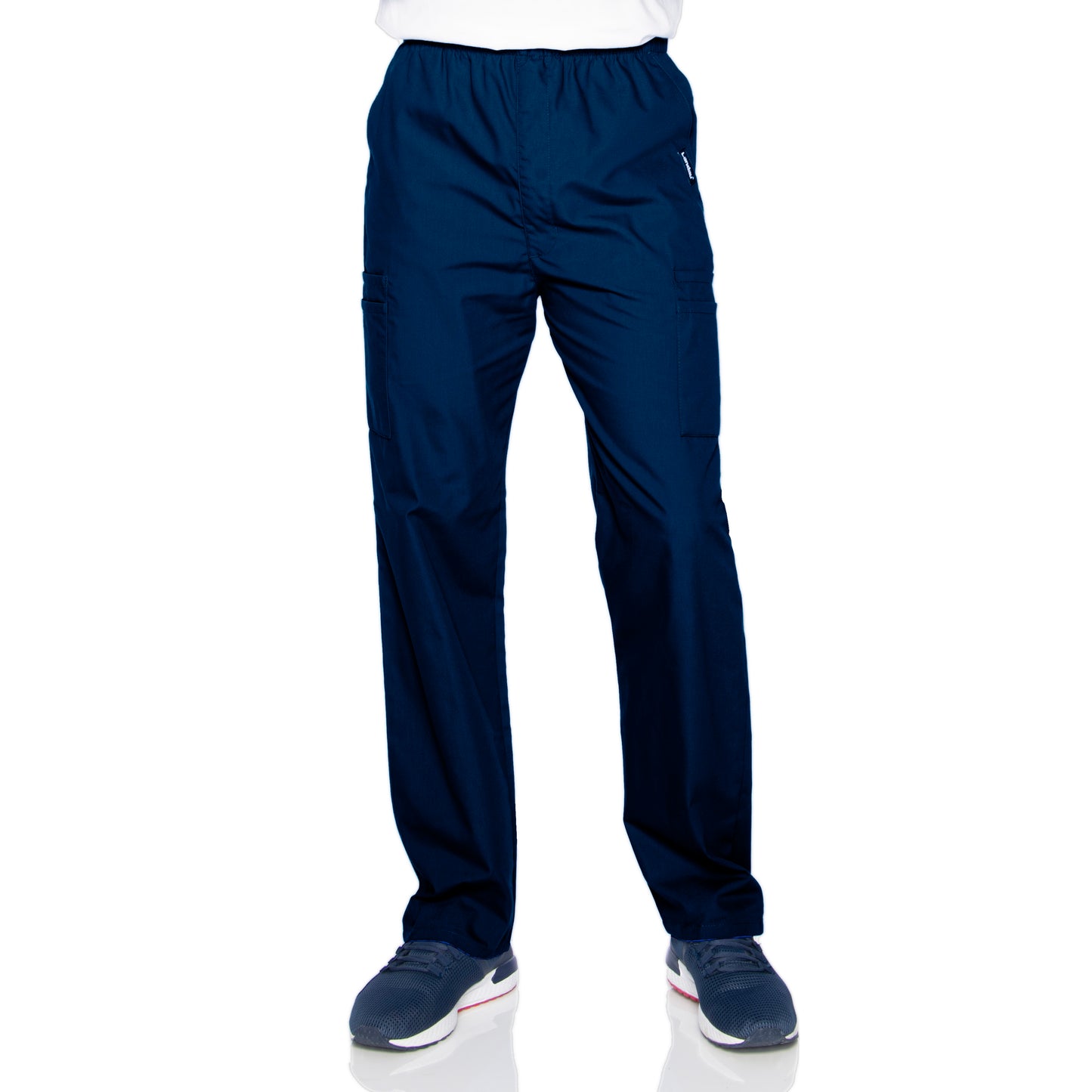 Men's 7-Pocket High-Rise Elastic Waist Cargo Scrub Pant