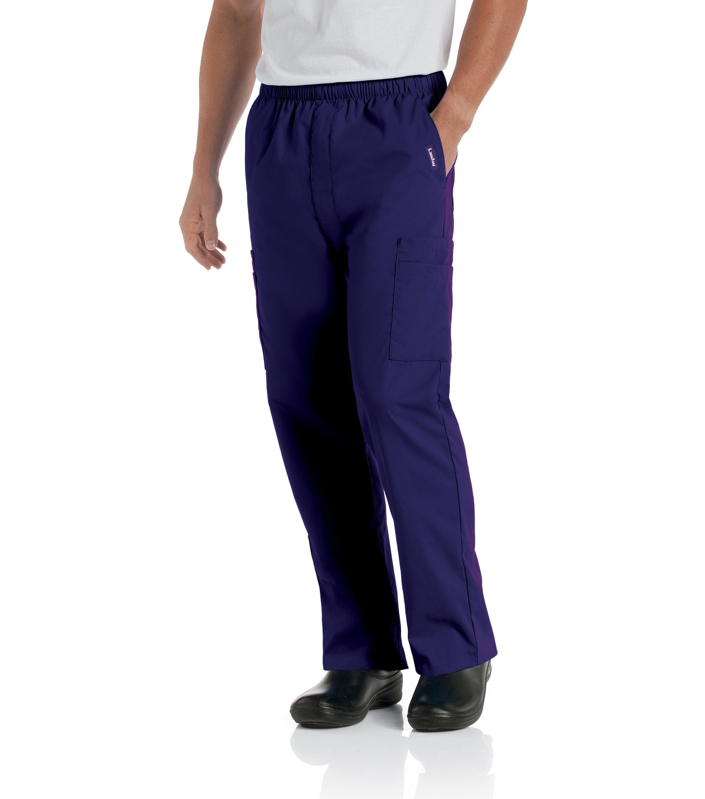 Men's 7-Pocket High-Rise Elastic Waist Cargo Scrub Pant