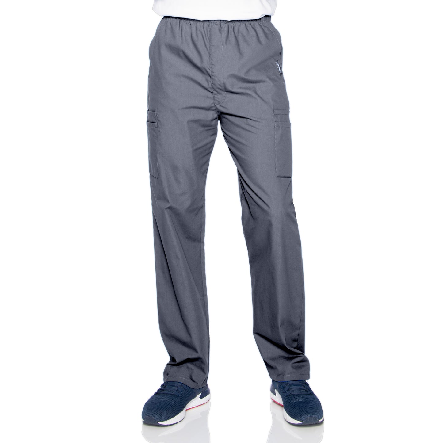 Men's 7-Pocket High-Rise Elastic Waist Cargo Scrub Pant