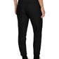 Women's 7-Pocket Mid-Rise Rib-Knit Elastic Waist Cargo Scrub Pant