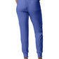 Women's 7-Pocket Mid-Rise Rib-Knit Elastic Waist Cargo Scrub Pant