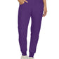 Women's 7-Pocket Mid-Rise Rib-Knit Elastic Waist Cargo Scrub Pant