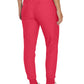 Women's 7-Pocket Mid-Rise Rib-Knit Elastic Waist Cargo Scrub Pant