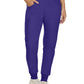 Women's 7-Pocket Mid-Rise Rib-Knit Elastic Waist Cargo Scrub Pant