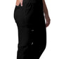 Women's 5-Pocket Mid-Rise Rib-Knit Elastic Waist Straight Leg Scrub Pant