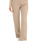 Women's 5-Pocket Mid-Rise Rib-Knit Elastic Waist Straight Leg Scrub Pant