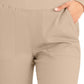 Women's 5-Pocket Mid-Rise Rib-Knit Elastic Waist Straight Leg Scrub Pant