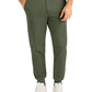 Men's 7-Pocket Mid-Rise Rib-Knit Elastic Waist Jogger Scrub Pant