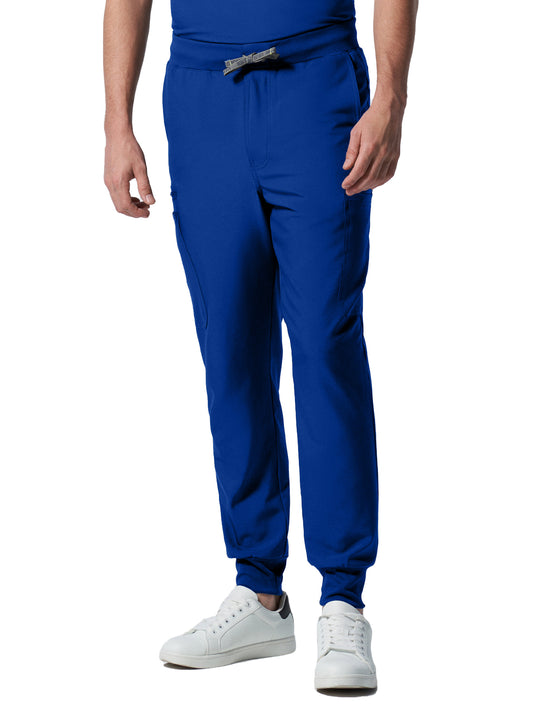 Men's 7-Pocket Mid-Rise Triple-Elastic Waist Jogger Scrub Pant