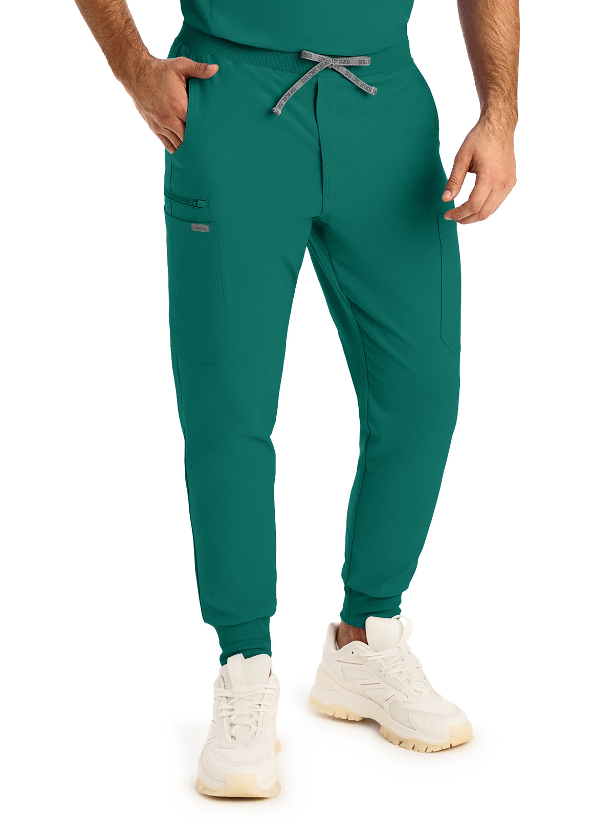 Men's 7-Pocket Mid-Rise Triple-Elastic Waist Jogger Scrub Pant