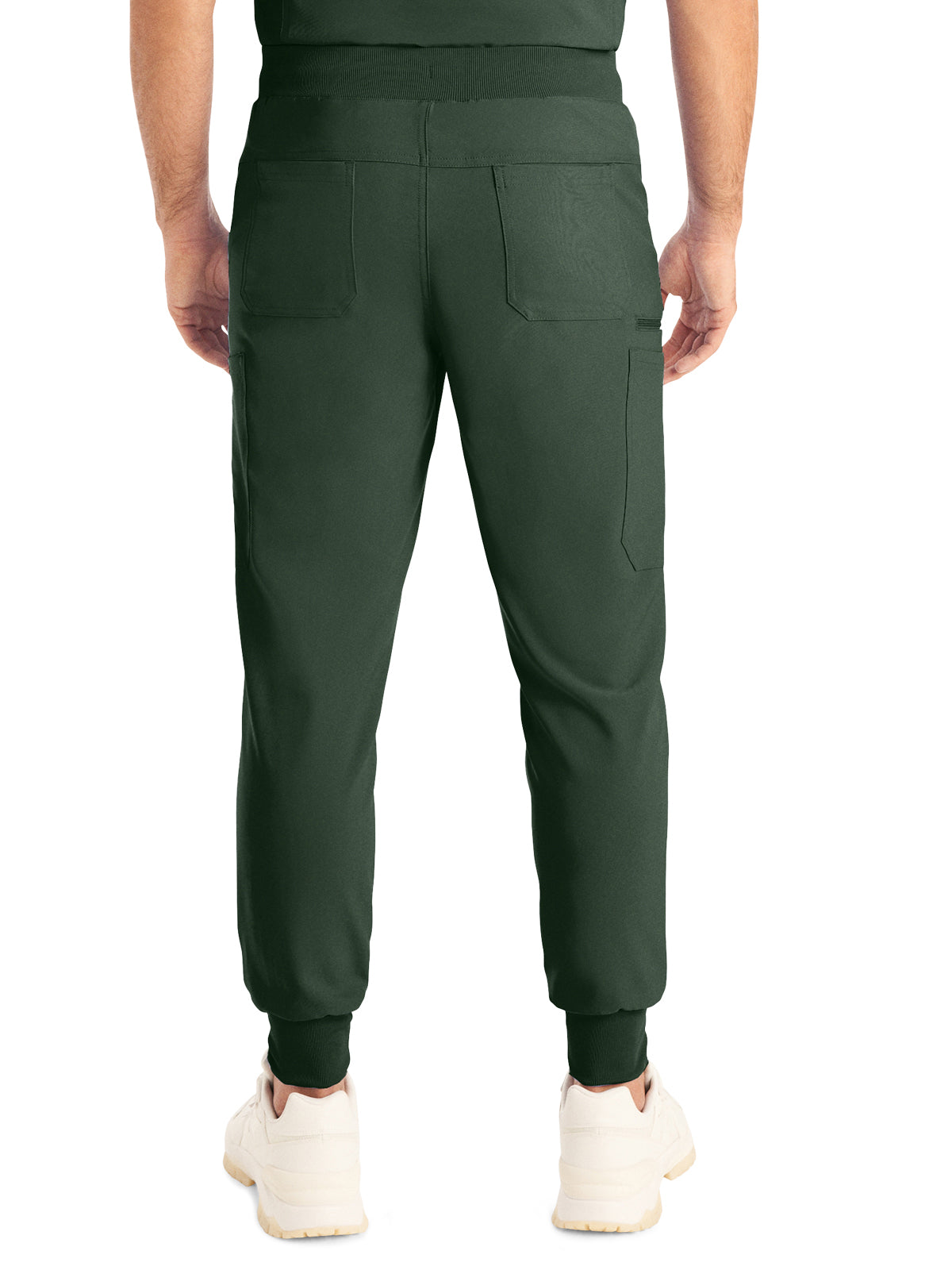 Men's 7-Pocket Mid-Rise Triple-Elastic Waist Jogger Scrub Pant