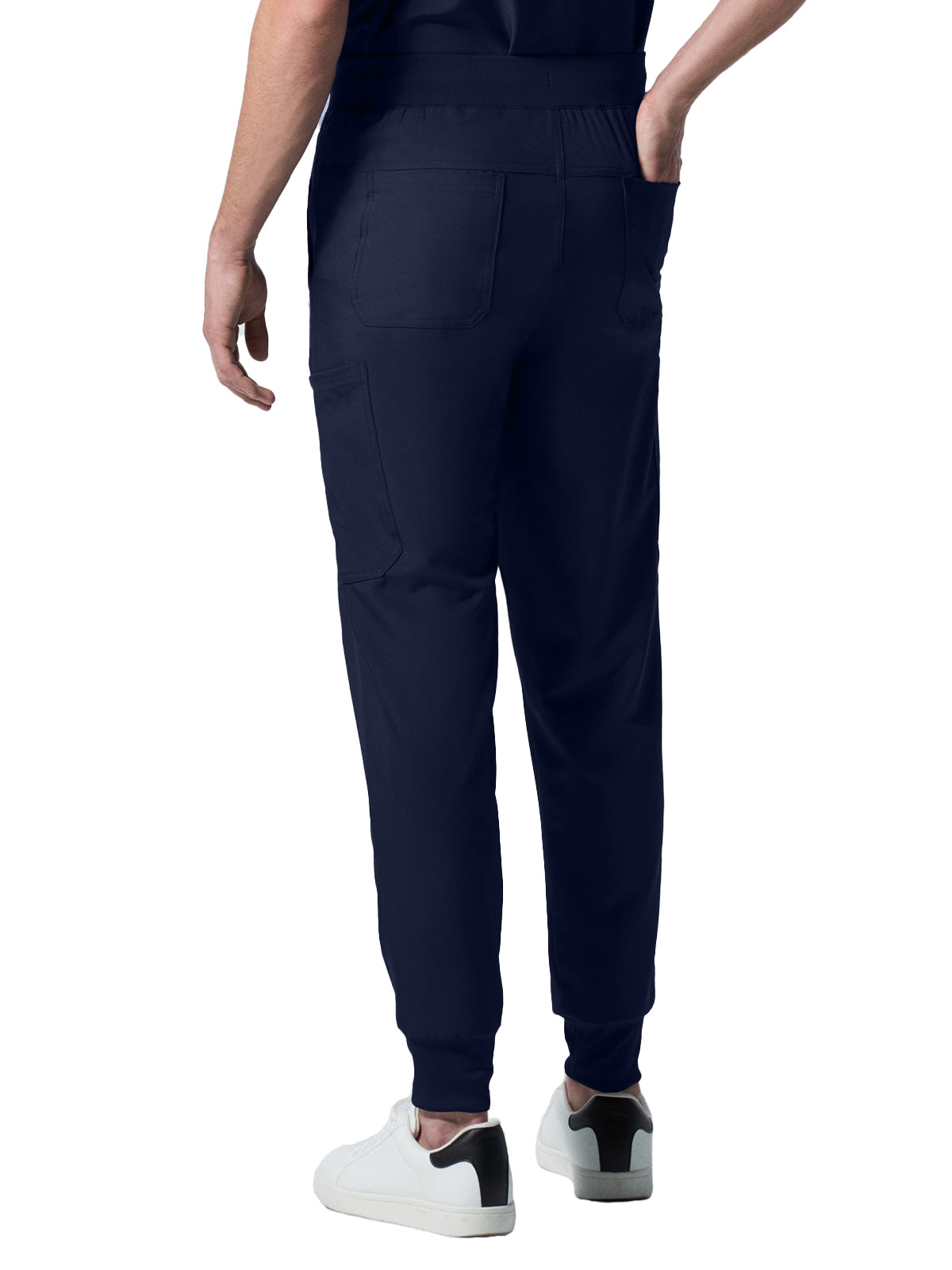 Men's 7-Pocket Mid-Rise Triple-Elastic Waist Jogger Scrub Pant