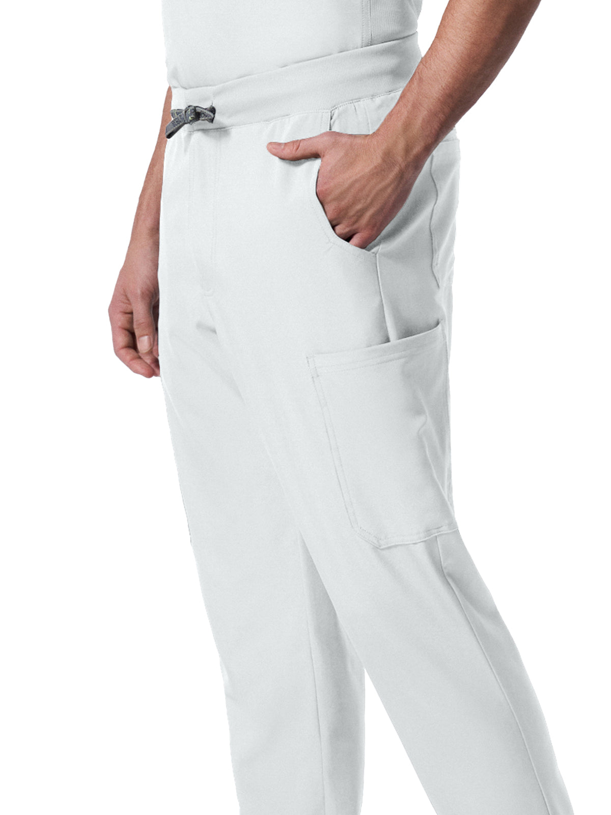 Men's 7-Pocket Mid-Rise Triple-Elastic Waist Jogger Scrub Pant