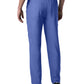 Men's 8-Pocket Mid-Rise Rib-Knit Elastic Waist Cargo Scrub Pant