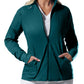 Women's 3-Pocket Mock Neck Zip-Front Scrub Jacket