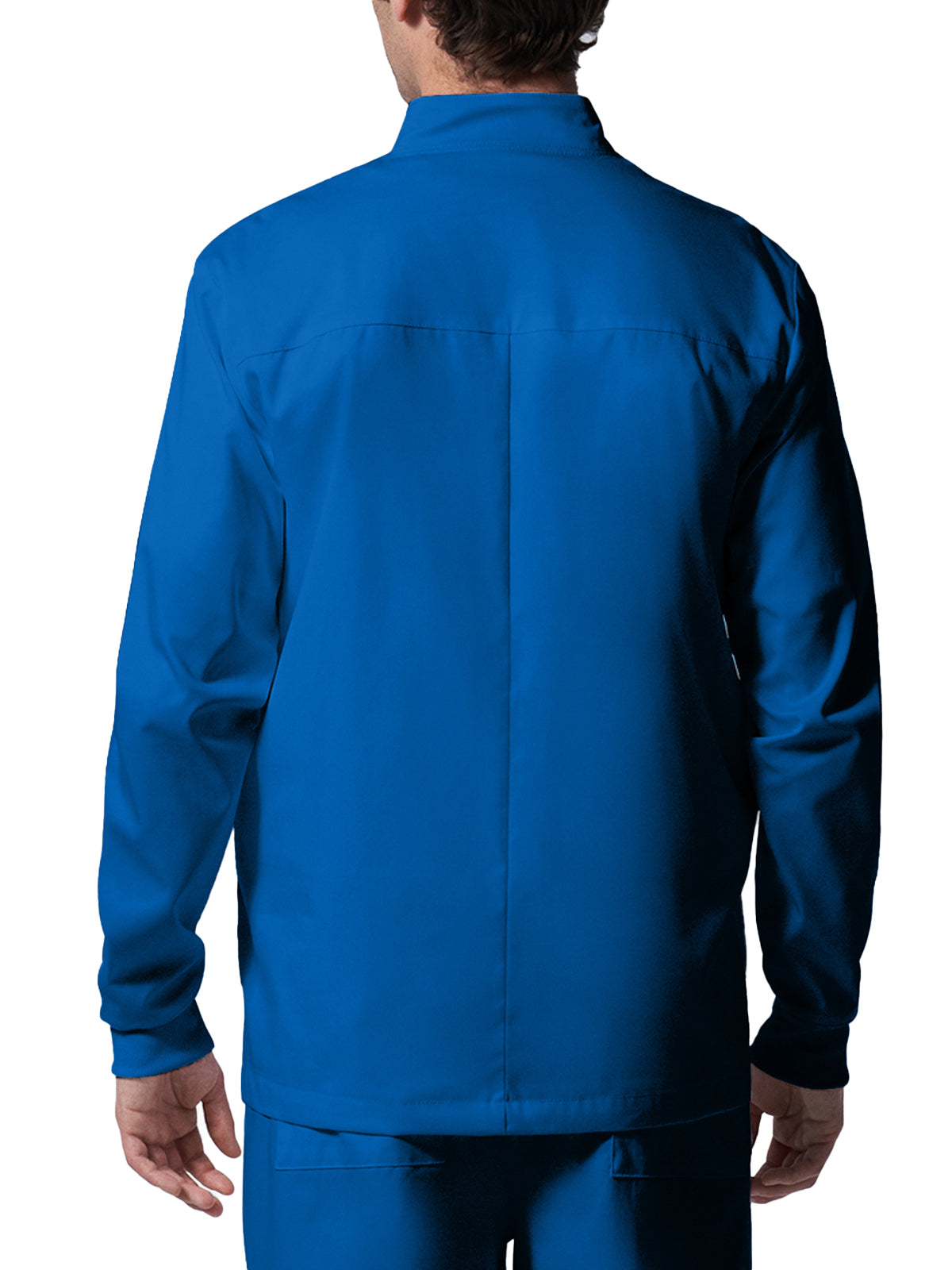 Men's 4-Pocket Mock Neck Zip-Front Scrub Jacket