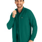 Men's 3-Pocket Mock-Neck Zip-Front Scrub Jacket