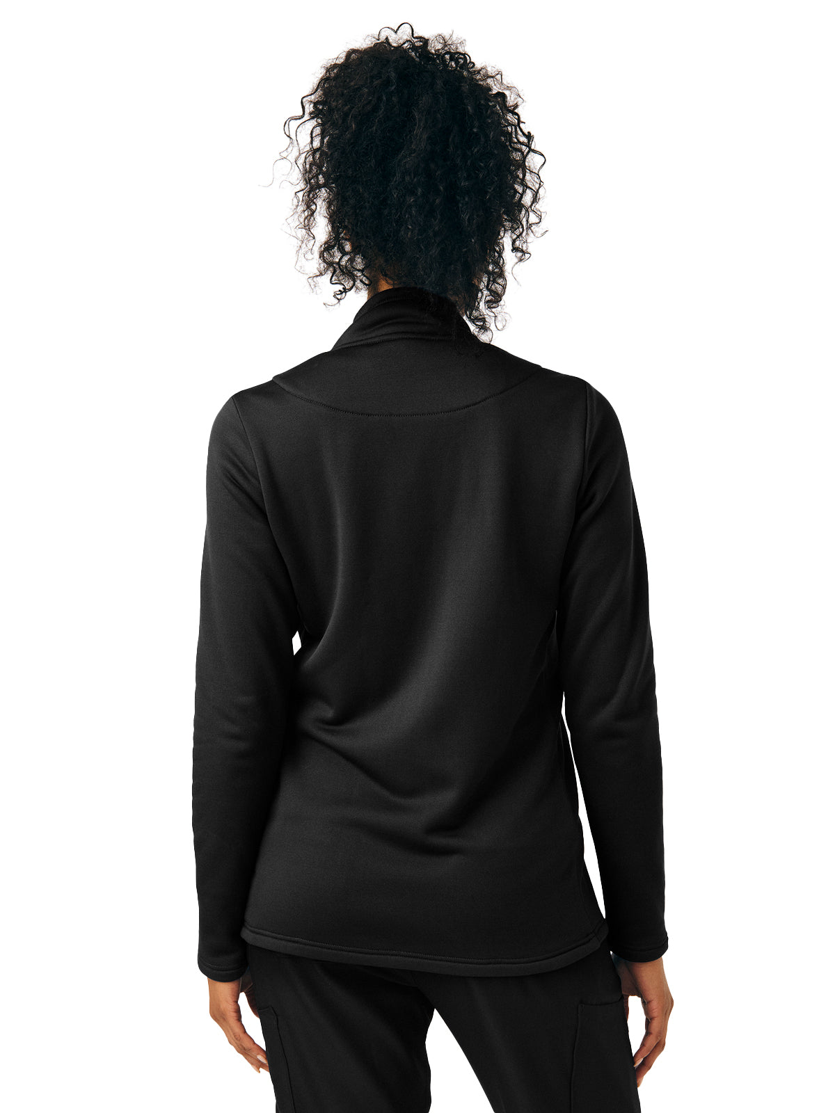 Women's Zip-Front Fleece Scrub Jacket