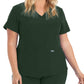 Women's 3-Pocket Rib-Knit Neckline V-Neck Scrub Top