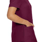 Women's 3-Pocket Rib-Knit Neckline V-Neck Scrub Top