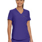 Women's 2-Pocket Shirttail Hemline V-Neck Scrub Top