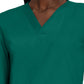 Unisex No-Pocket Crossover V-Neck Long-Sleeve Scrub Top