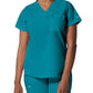 Women's 2-Pocket Back Princess Seamed V-Neck Scrub Top