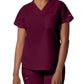 Women's 2-Pocket Back Princess Seamed V-Neck Scrub Top