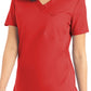 Women's 2-Pocket Back Princess Seamed V-Neck Scrub Top