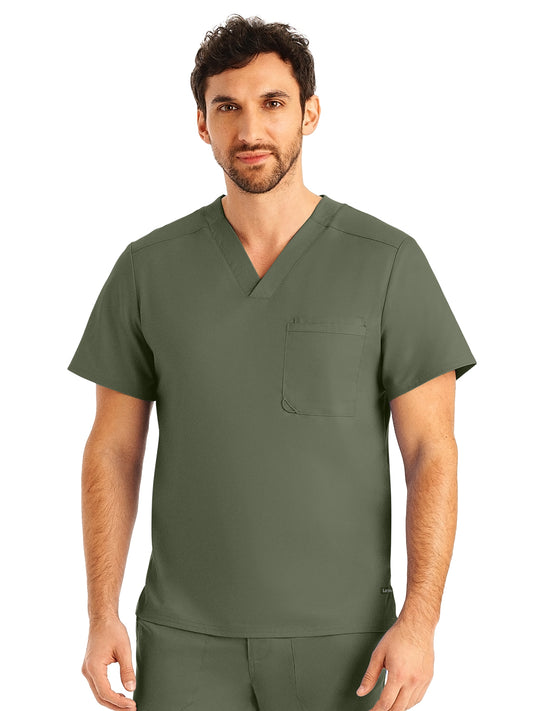 Men's 2-Pocket Tuckable V-Neck Scrub Top