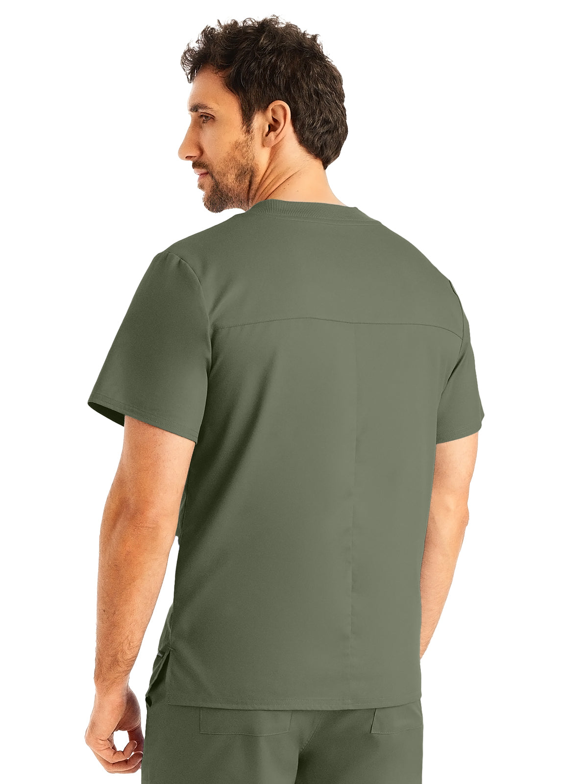 Men's 2-Pocket Tuckable V-Neck Scrub Top