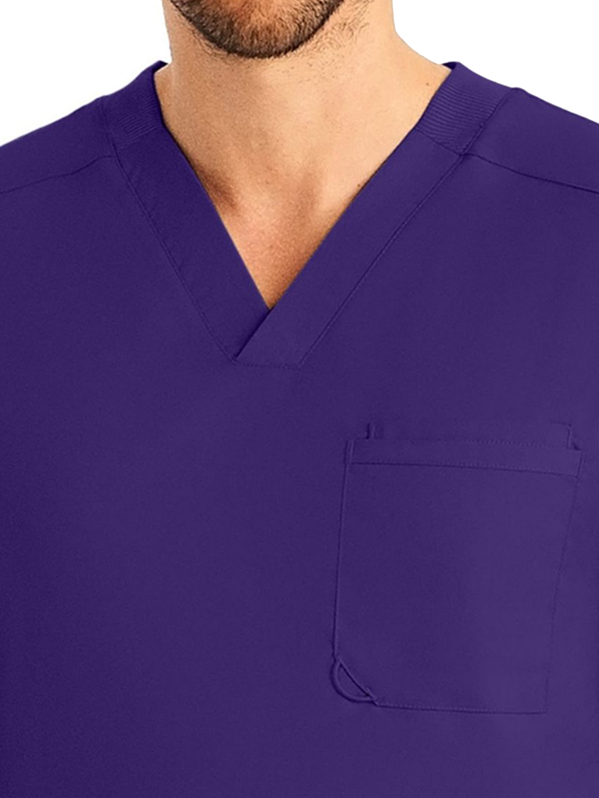 Men's 2-Pocket Tuckable V-Neck Scrub Top