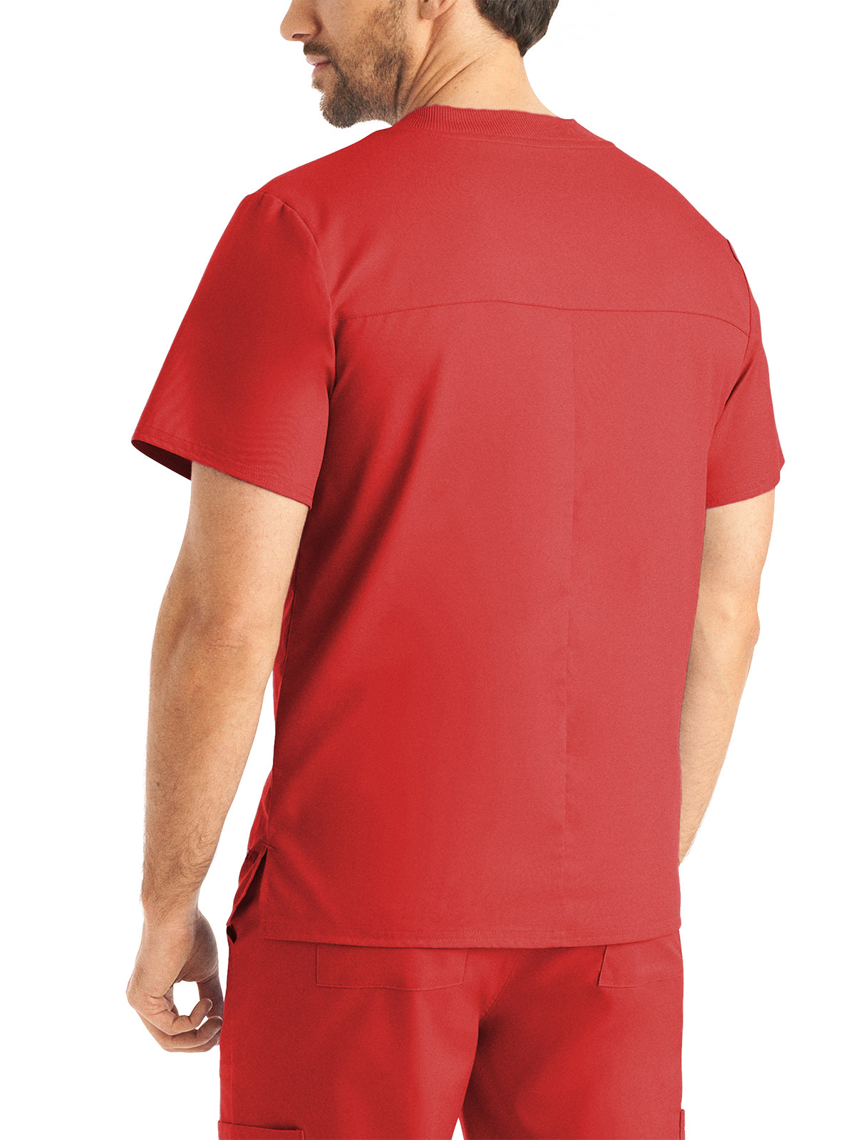 Men's 2-Pocket Tuckable V-Neck Scrub Top