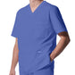 Men's 4-Pocket Back Yoke V-Neck Scrub Top