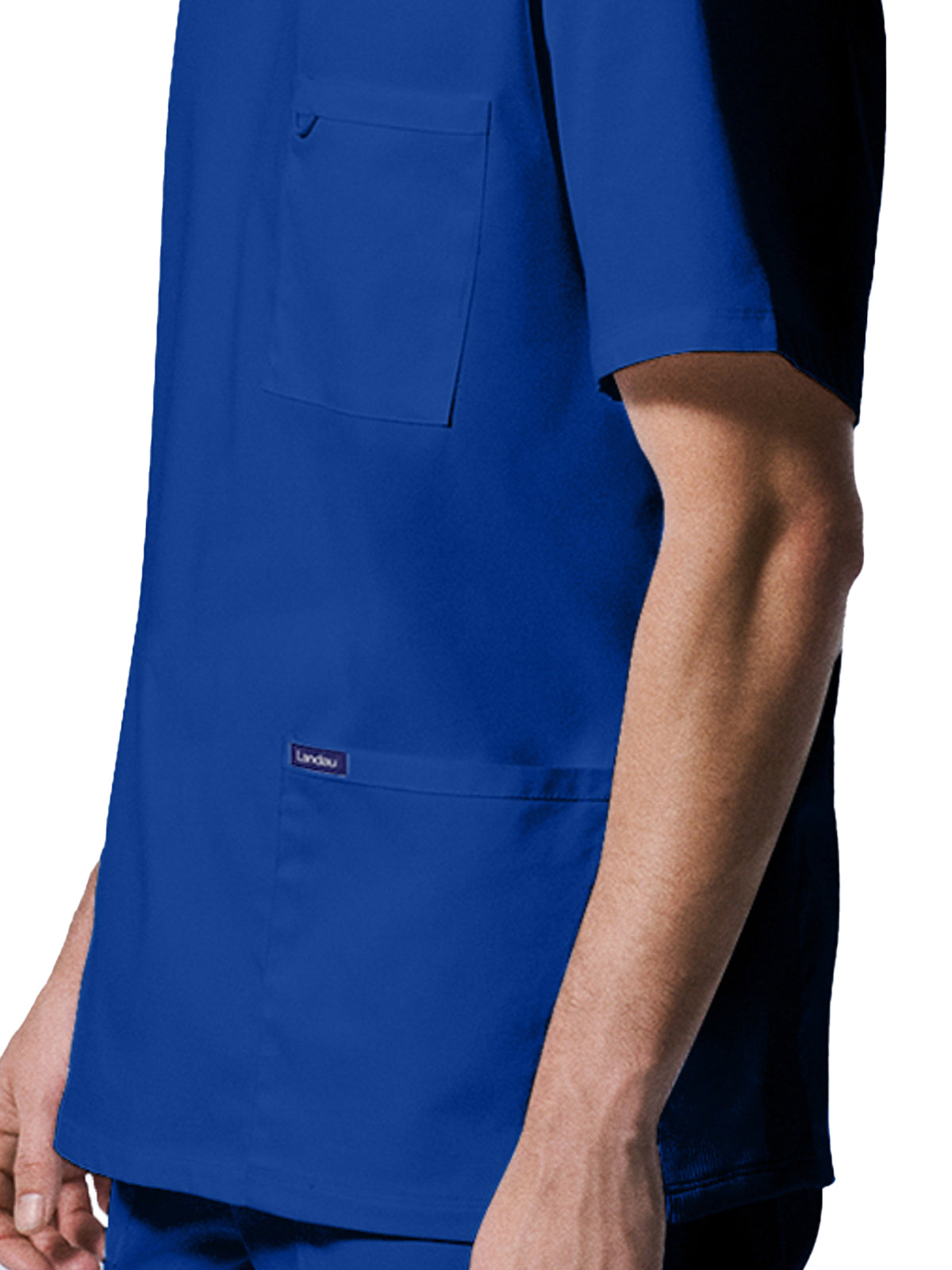 Men's 4-Pocket Back Yoke V-Neck Scrub Top