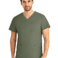 Men's 4-Pocket Back Yoke V-Neck Scrub Top