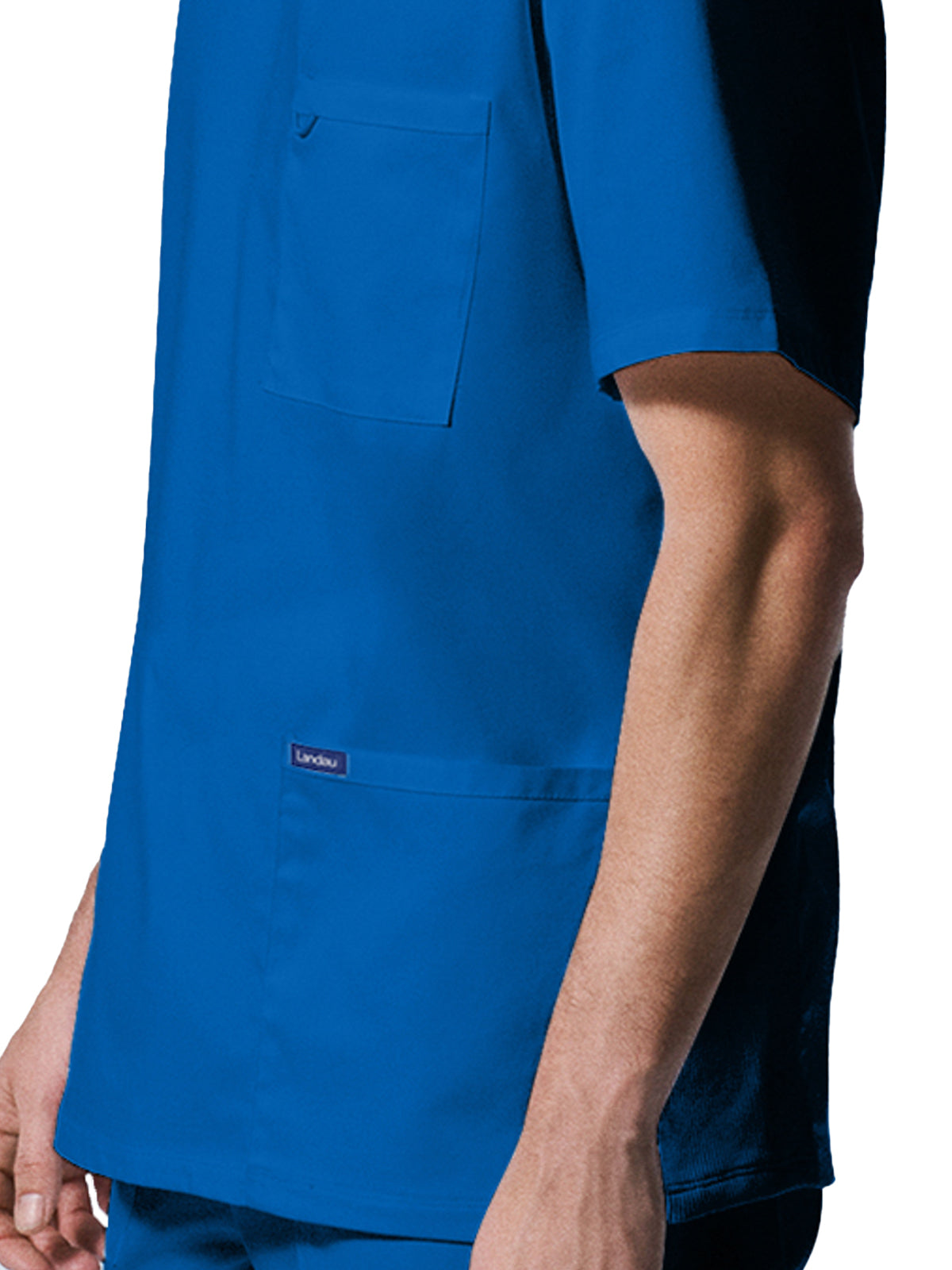 Men's 4-Pocket Back Yoke V-Neck Scrub Top