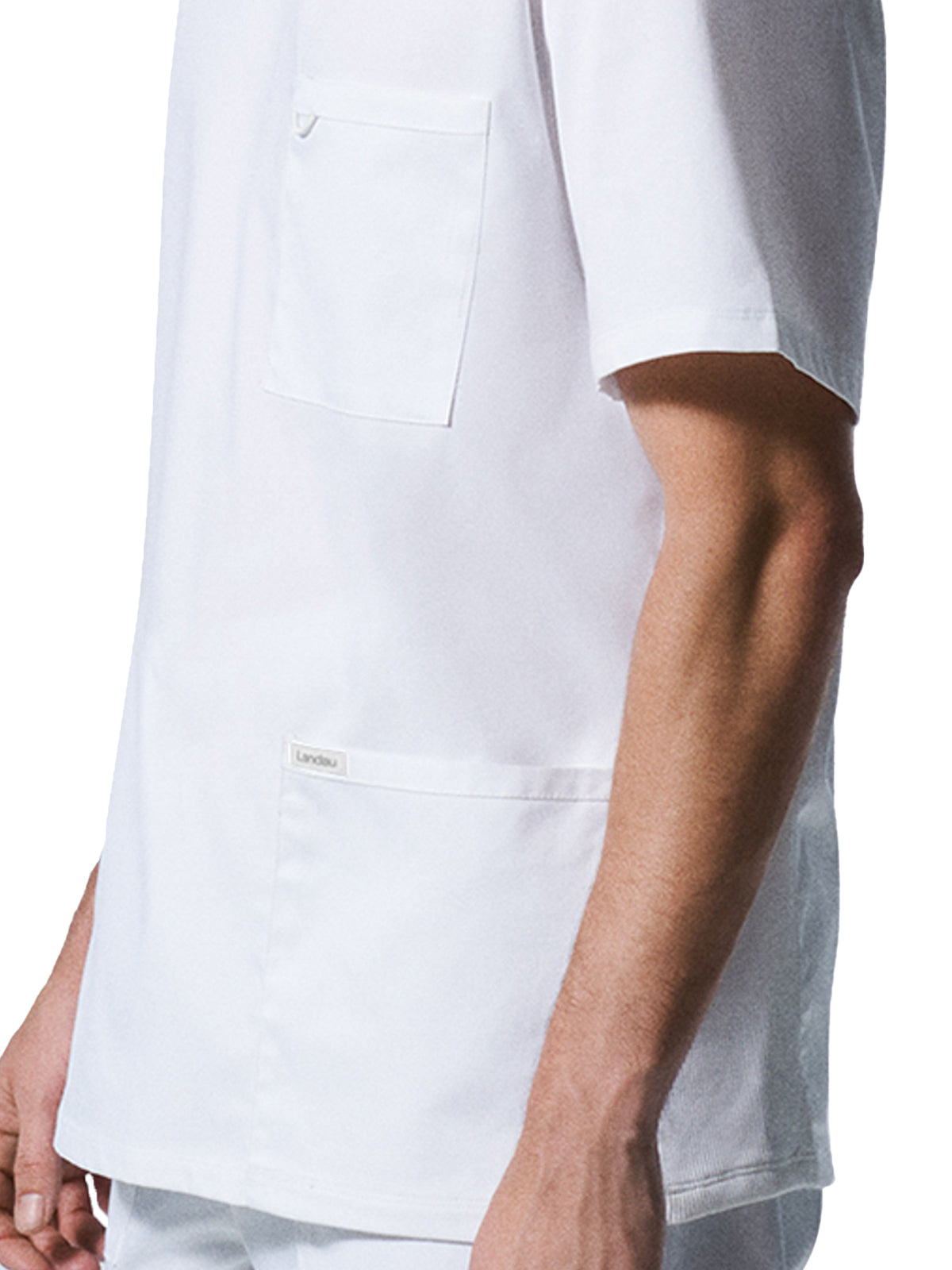 Men's 4-Pocket Back Yoke V-Neck Scrub Top