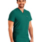 Men's 4-Pocket Back Yoke V-Neck Scrub Top