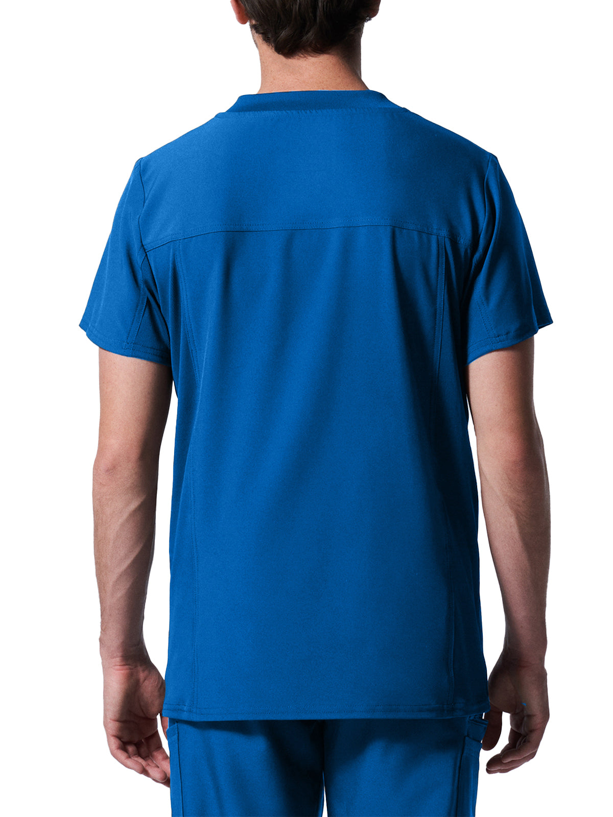 Men's 4-Pocket Back Yoke V-Neck Scrub Top