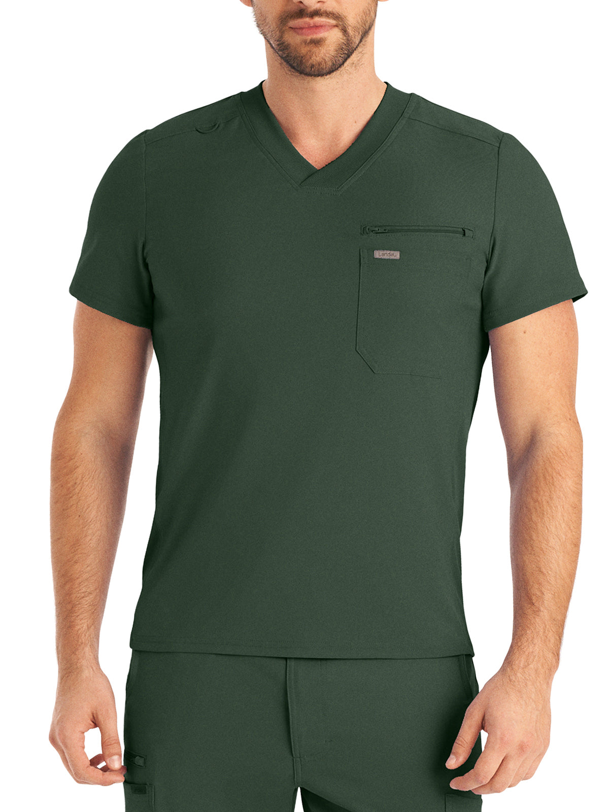 Men's 2-Pocket Tuckable V-Neck Scrub Top