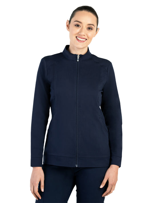 Women's Mandarin Collar Scrub Jacket