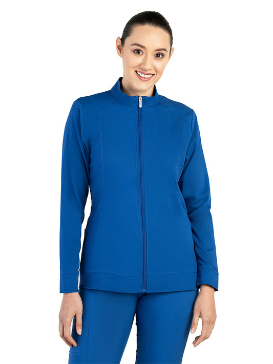 Women's Mandarin Collar Scrub Jacket