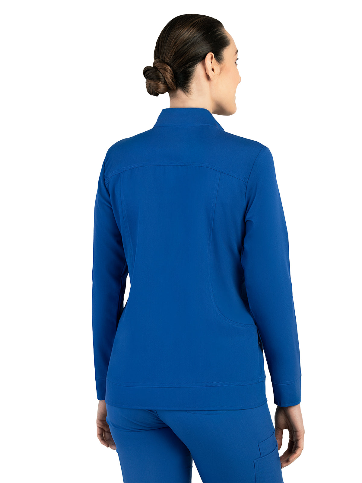 Women's Mandarin Collar Scrub Jacket