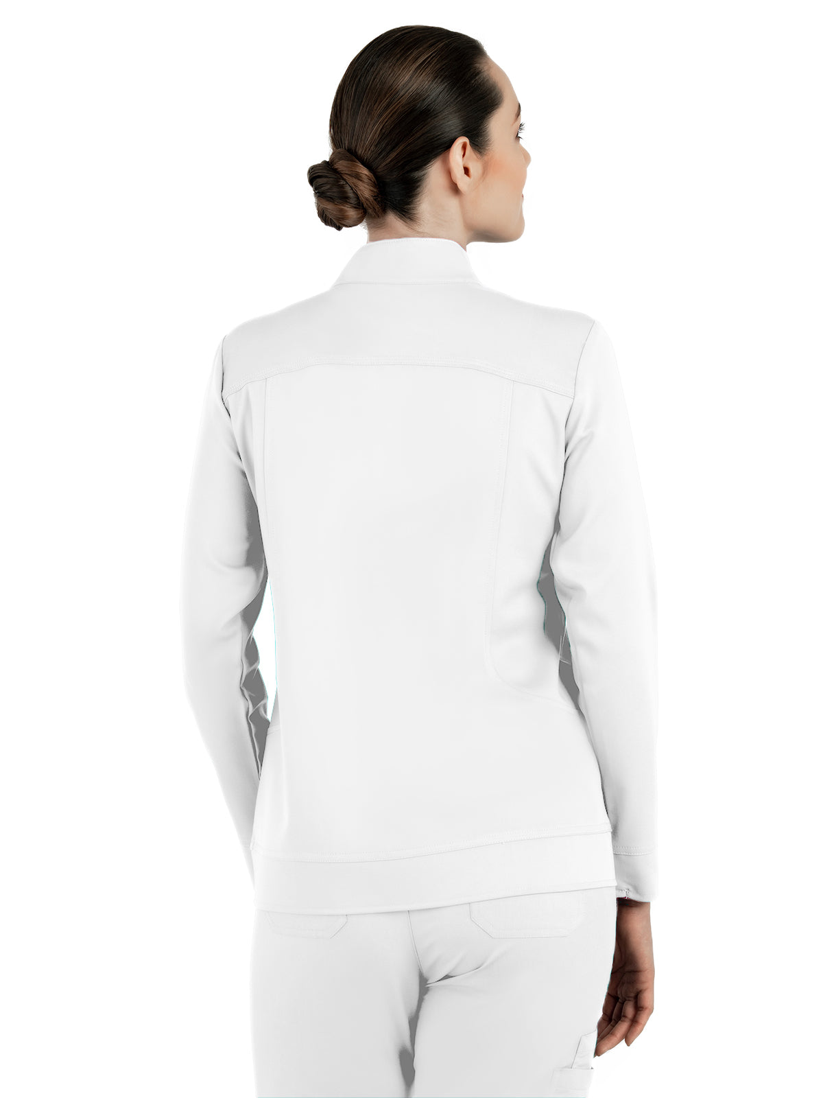 Women's Mandarin Collar Scrub Jacket