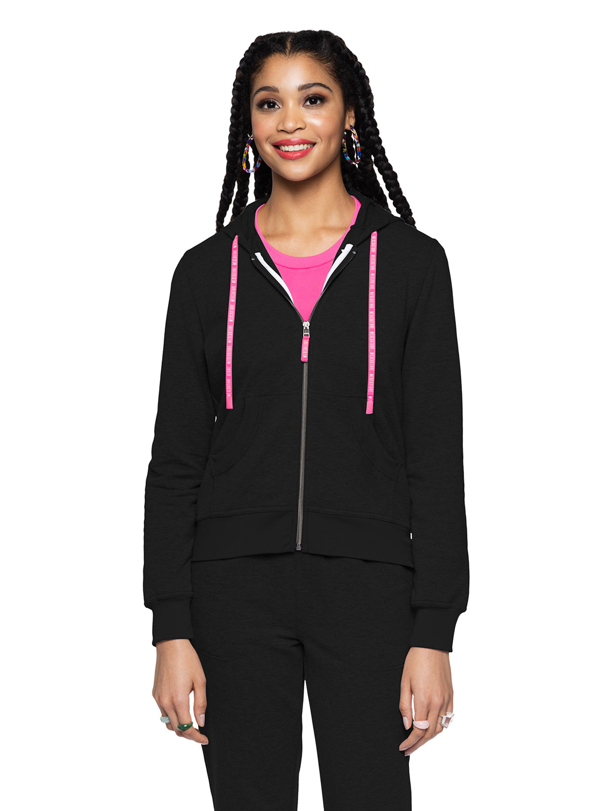 Women's 2-Pocket Zip Front Hoodie Sweatshirt