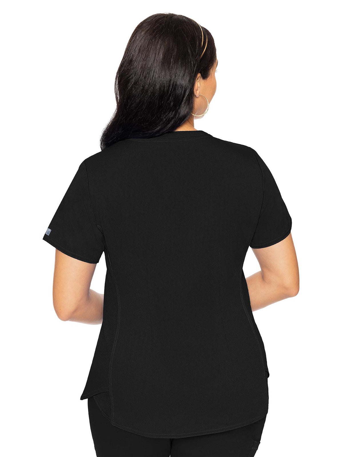 Women's 4-Pocket V-Neck Shirttail Top